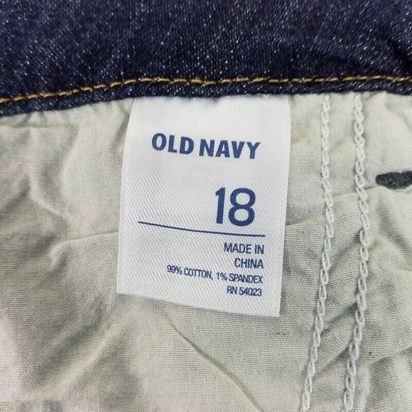 Old Navy Ultra Blue Dark Wash Cotton Blend Denim Mini Skirt Womens Plus Size 18 - Picture 7 of 9